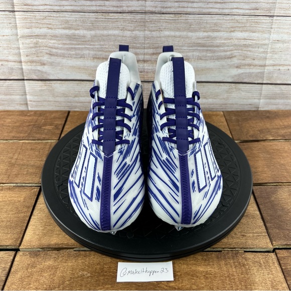 Adidas Adizero Football Cleats Purple White GZ6914 - Picture 6 of 13